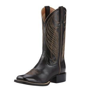 ARIAT WOMEN’S ROUND UP WIDE SQUARE TOE BOOT 8.5B